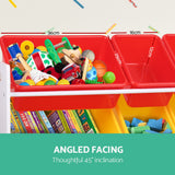 NNEDSZ  12 Plastic Bins Kids Toy Organiser Box Bookshelf Storage Children Rack