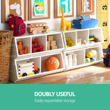 NNEDSZ Kids Toy Box Stackable Bookshelf Storage Organiser Bookcase Shelf