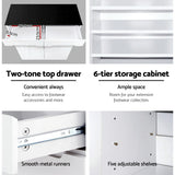 NNEDSZ  High Gloss Shoe Cabinet Rack- Black & White