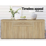 NNEDSZ Buffet Sideboard Cabinet Storage 4 Doors Cupboard Hall Wood Hallway Table