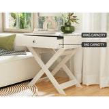 NNEDSZ Bedside Table Side End Table Drawers Nightstand Bedroom Storage White
