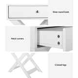 NNEDSZ Bedside Table Side End Table Drawers Nightstand Bedroom Storage White