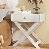 NNEDSZ Bedside Table Side End Table Drawers Nightstand Bedroom Storage White