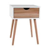 NNEDSZ  Bedside Tables Drawers Side Table Storage Cabinet Nightstand Solid Wood Legs Bedroom White