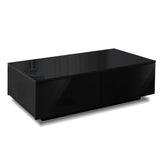 NNEDSZ Modern Coffee Table 4 Storage Drawers High Gloss Living Room Furniture Black