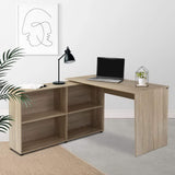 NNEDSZ Office Computer Desk Corner Study Table Workstation Bookcase Storage