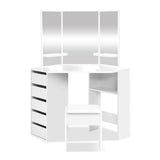NNEDSZ Corner Dressing Table With Mirror Stool White Mirrors Makeup Tables Chair