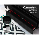 NNEDSZ TV Cabinet Entertainment Unit Stand RGB LED Gloss Furniture 160cm Black