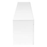 NNEDSZ TV Cabinet Entertainment Unit Stand RGB LED Gloss Furniture 200cm White