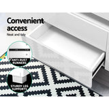 NNEDSZ TV Cabinet Entertainment Unit Stand RGB LED Gloss Furniture 200cm White
