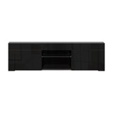 NNEDSZ 130cm RGB LED TV Stand Cabinet Entertainment Unit Gloss Furniture Black