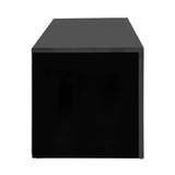 NNEDSZ 130cm RGB LED TV Stand Cabinet Entertainment Unit Gloss Furniture Black