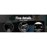 NNEDSZ 130cm RGB LED TV Stand Cabinet Entertainment Unit Gloss Furniture Black