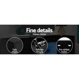 NNEDSZ 145cm RGB LED TV Cabinet Entertainment Unit Stand Gloss Furniture Black