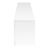 NNEDSZ TV Cabinet Entertainment Unit Stand RGB LED Gloss Furniture 145cm White