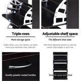 NNEDSZ Shoe Cabinet Shoes Organiser Storage Rack 36 Pairs Shelf Cupboard Walnut