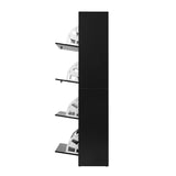 NNEDSZ Shoe Cabinet Shoes Storage Rack Organiser 60 Pairs Black Shelf Drawer