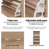 NNEDSZ Shoe Cabinet Shoes Storage Rack Organiser 60 Pairs Wood Shelf Drawer