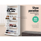 NNEDSZ 60 Pairs Shoe Cabinet Shoes Rack Storage Organiser Shelf Cupboard Drawer