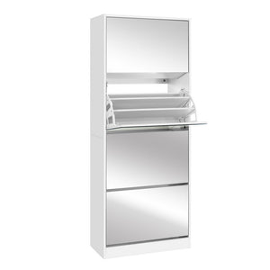 NNEDSZ Shoe Cabinet Mirror Shoes Storage Rack Organiser 60 Pairs Cupboard Shelf