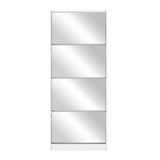 NNEDSZ Shoe Cabinet Mirror Shoes Storage Rack Organiser 60 Pairs Cupboard Shelf