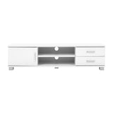 NNEDSZ 120cm TV Stand Entertainment Unit Storage Cabinet Drawers Shelf White