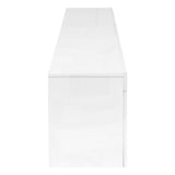 NNEDSZ 130cm RGB LED TV Stand Cabinet Entertainment Unit Gloss Furniture Drawer Tempered Glass Shelf White