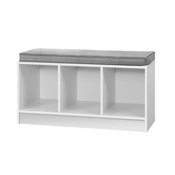 NNEDSZ Shoe Cabinet Bench Shoes Organiser Storage Rack Shelf White Box Seat