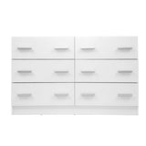 NNEDSZArtiss 6 Chest of Drawers Cabinet Dresser Tallboy Lowboy Storage Bedroom White