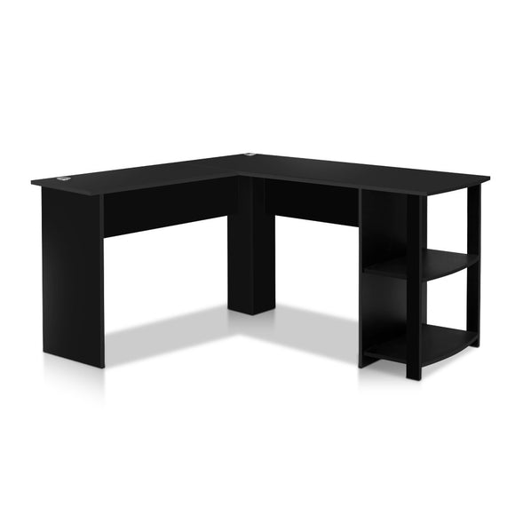 NNEDSZ Office Computer Desk Corner Student Study Table Workstation L-Shape Black