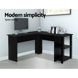 NNEDSZ Office Computer Desk Corner Student Study Table Workstation L-Shape Black