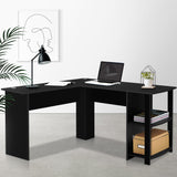 NNEDSZ Office Computer Desk Corner Student Study Table Workstation L-Shape Black