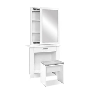 NNEDSZ Dressing Table Mirror Stool Mirror Jewellery Cabinet Makeup Storage Desk