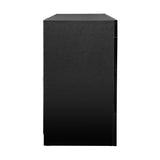 NNEDSZ TV Cabinet Entertainment Unit Stand RGB LED Gloss Drawers 160cm Black