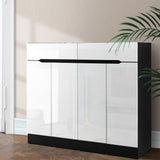 NNEDSZ 120cm Shoe Cabinet Shoes Storage Rack High Gloss Cupboard Shelf Drawers