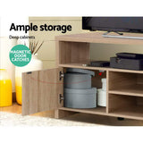 NNEDSZ TV Cabinet Entertainment Unit Stand Storage Shelf Sideboard 140cm Oak