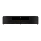 NNEDSZ TV Cabinet Entertainment Unit Stand High Gloss Furniture 205cm Black