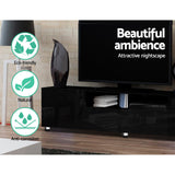 NNEDSZ TV Cabinet Entertainment Unit Stand High Gloss Furniture 205cm Black