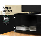 NNEDSZ TV Cabinet Entertainment Unit Stand High Gloss Furniture 205cm Black