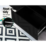 NNEDSZ TV Cabinet Entertainment Unit Stand High Gloss Furniture 205cm Black