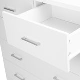 NNEDSZ Tallboy Dresser Table 6 Chest of Drawers Cabinet Bedroom Storage White