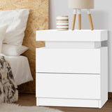 NNEDSZ Bedside Tables 2 Drawers Side Table Storage Nightstand White Bedroom Wood