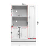 NNEDSZ Buffet Sideboard Cabinet Storage Cupboard Doors White Kitchen Hallway