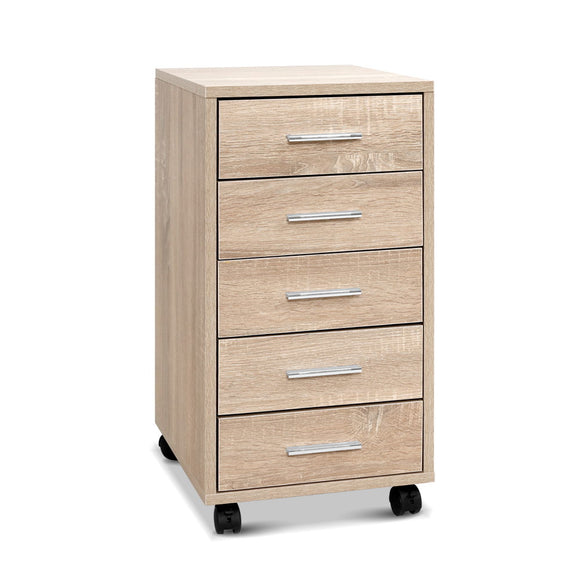 NNEDSZ 5 Drawer Filing Cabinet Storage Drawers Wood Study Office School File Cupboard