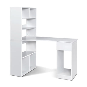 NNEDSZ Office Computer Desk Student Study Table Home Workstation Corner Shelf