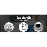 NNEDSZ TV Cabinet Entertainment Unit Stand RGB LED Gloss Furniture 160cm White