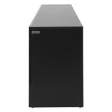 NNEDSZ TV Cabinet Entertainment Unit Stand RGB LED Gloss 3 Doors 180cm Black