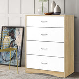 NNEDSZ Chest of Drawers Tallboy Dresser Table Bedroom Storage White Wood Cabinet
