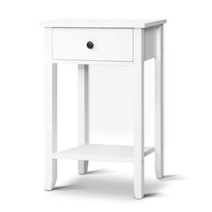 NNEDSZ Bedside Tables Drawer Side Table Nightstand White Storage Cabinet White Shelf