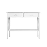 NNEDSZ Console Table Hall Side Entry 2 Drawers Display White Desk Furniture